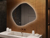 Bathroom mirror with lighting, 104×94 cm, dual color, touch switch, heating mat