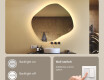 Bathroom mirror with lighting, 104×94 cm, dual color, touch switch, heating mat #4