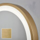 Round LED mirror in a gold aluminum frame #2