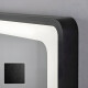 Rounded mirror with LED backlighting in a black aluminum frame #2