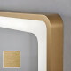 Rounded LED mirror in a gold aluminum frame #2