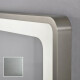Rounded LED backlit mirror - 80x60/100x70/120x70 cm in a silver aluminum frame #2