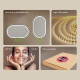Oval LED mirror in a gold aluminum frame #7