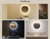Round LED Bathroom Mirror 80 cm with Dual Color, Touch Switch and Heating Mat #2