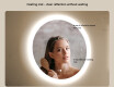 Round LED Bathroom Mirror 80 cm with Dual Color, Touch Switch and Heating Mat #4
