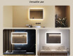 Rectangular LED Bathroom Mirror 80x60/60x80 cm with Dual Color, Touch Switch and Heating Mat #2