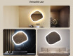 Irregular Illuminated Bathroom Mirror 84x74 cm with Dual Light Color, Touch Switch and Heating Mat #2
