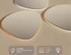 Irregular Illuminated Bathroom Mirror 84x74 cm with Dual Light Color, Touch Switch and Heating Mat #3