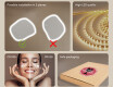 Irregular Illuminated Bathroom Mirror 84x74 cm with Dual Light Color, Touch Switch and Heating Mat #5