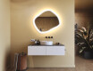 Irregular Illuminated Bathroom Mirror 84x74 cm with Dual Light Color, Touch Switch and Heating Mat #8