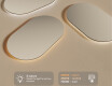 Oval Illuminated Bathroom Mirror 80x50/50x80 cm with Dual Color, Touch Switch and Heating Mat #3