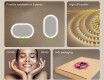 Oval Illuminated Bathroom Mirror 80x50/50x80 cm with Dual Color, Touch Switch and Heating Mat #5
