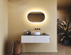 Oval Illuminated Bathroom Mirror 80x50/50x80 cm with Dual Color, Touch Switch and Heating Mat #8