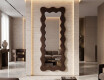 Decorative wavy mirror with a lacquered FLOW MDF frame #7