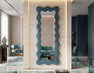 Decorative wavy mirror with a lacquered FLOW MDF frame #8