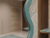 Mirror with an irregular outline in a lacquered HORIZON MDF frame #2