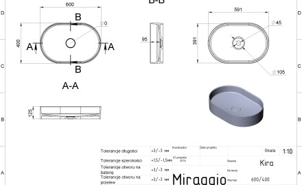 KIRA MATT washbasin