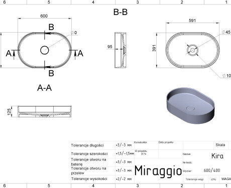KIRA MATT washbasin