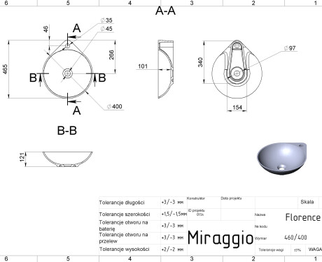 FLORENCE MATT washbasin