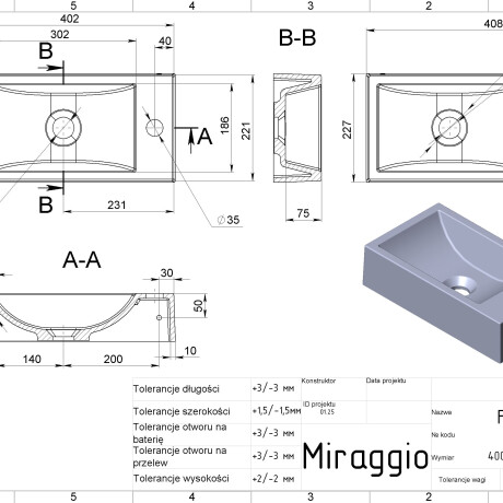 FARO L MIRASTONE GREY Washbasin #2