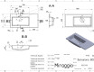BARCELONA 800 L MATT washbasin
