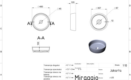 JAKARTA MATT washbasin
