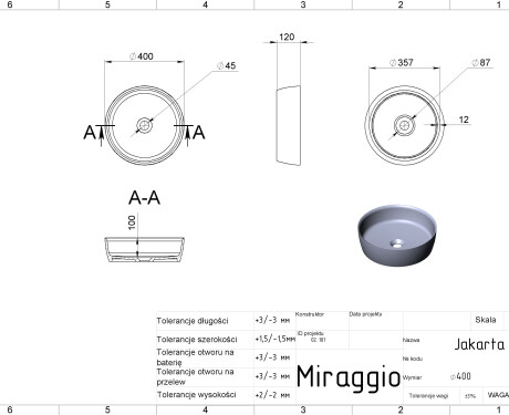 JAKARTA MATT washbasin