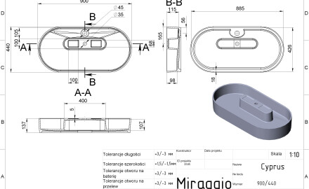 CYPRUS MATT washbasin