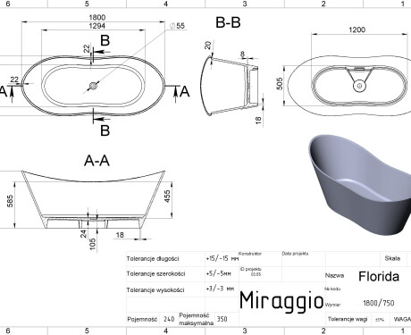 FLORIDA MIRASOFT bath