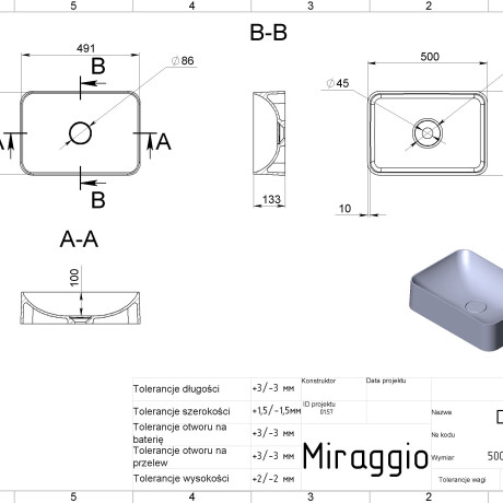 DEBORA MIRASOFT washbasin #1