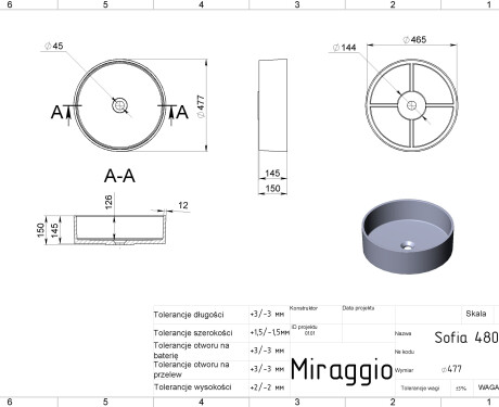 SOFIA MIRASOFT washbasin