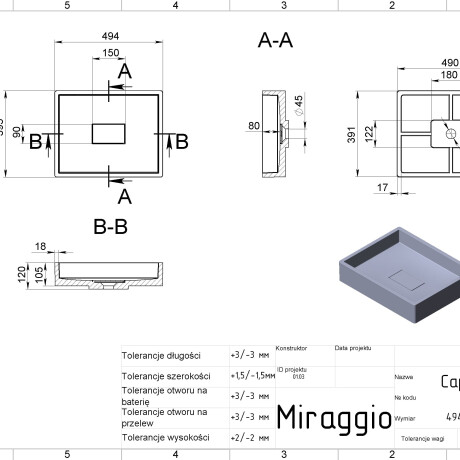 CAPRI MIRASOFT washbasin #1