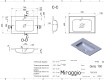 DELLA 700 MIRASOFT washbasin
