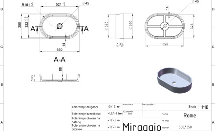 ROME MIRASOFT washbasin
