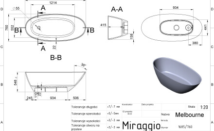 MELBOURNE MIRASOFT bath
