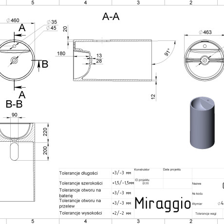 COSMO MIRASOFT washbasin #5