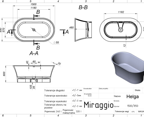 HELGA MIRASOFT bath