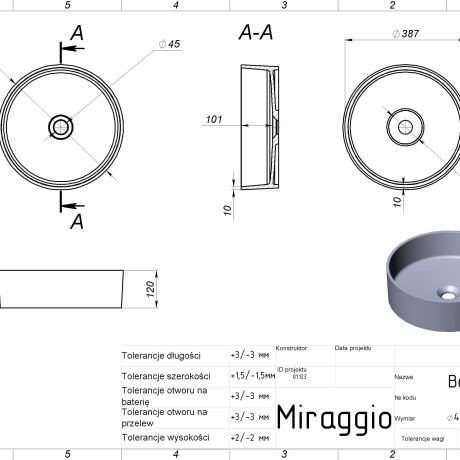 BERGAMO washbasin #5