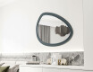 Asymmetrical mirror with decorative MDF frame L304
