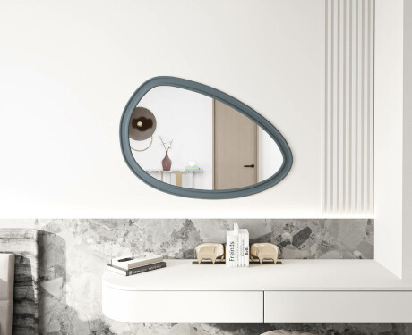 Asymmetrical mirror with decorative MDF frame L304 #6