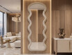 Wavy-shaped mirror in a lacquered UNDULA MDF frame #6