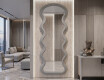 Wavy-shaped mirror in a lacquered UNDULA MDF frame #7