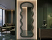 Wavy-shaped mirror in a lacquered UNDULA MDF frame #8