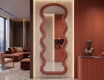 Wavy-shaped mirror in a lacquered UNDULA MDF frame #10