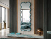 Slim wavy mirror in a lacquered VIPER MDF frame #6