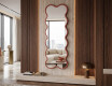Slim wavy mirror in a lacquered VIPER MDF frame #7