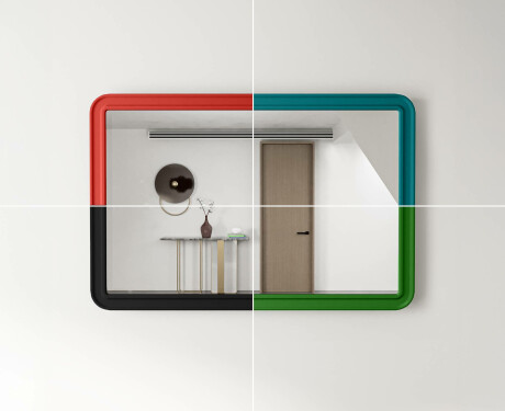 Rounded mirror with MDF frame L299 #9