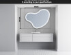 Irregular Mirror LED Lighted decorative design N222 #3
