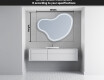 Irregular Mirror LED Lighted decorative design N223 #3