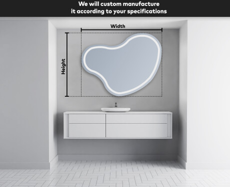 Irregular Mirror LED Lighted decorative design N223 #3